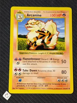 Arcanine 23/102 - Shadowless Base Set Uncommon (You Pick) Pokemon TCG NM-MP - Image 2