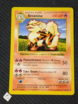Arcanine 23/102 - Shadowless Base Set Uncommon (You Pick) Pokemon TCG NM-MP - Image 4
