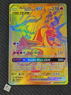 Charizard & Reshiram GX SM247 - Standard Black Star Promo Pokemon TCG NM - Image 1