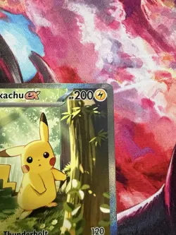Pokemon Pikachu EX 276/217 Special Illustration Rare Full Art SV08 200 HP - Image 4