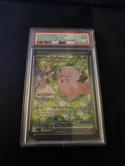 Pokemon Lillie's Clefairy ex SIR Holo Sv09 184/159 English PSA 9 - Image 1