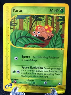 Paras 099/147 Aquapolis Common Pokemon TCG NM Never Played - Image 1