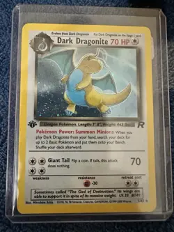 2000 POKEMON TCG ROCKET #5 DARK DRAGONITE-HOLO 1ST EDITION 70HP ENGLISH - Image 1