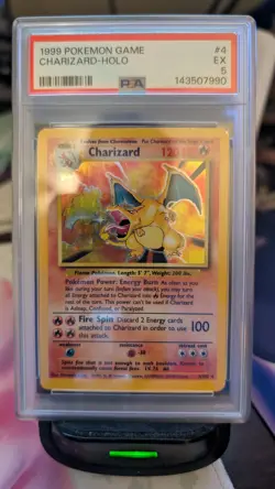 1999 POKEMON GAME #4 CHARIZARD-HOLO PSA 5 - Image 1
