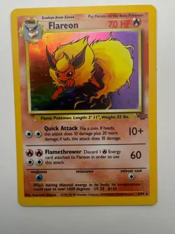 Flareon 3/64 Holo Rare Jungle Pokemon Near Mint - Image 1