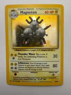 Magneton 9/102 Holo Rare Base Set Unlimited Pokemon Near Mint - Image 1
