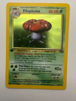 Vileplume 15/64 Jungle Pokemon 1st Edition Holo Near Mint - Image 1