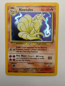 Ninetales 12/102 Holo Rare Base Set Unlimited Pokemon Near Mint - Image 1