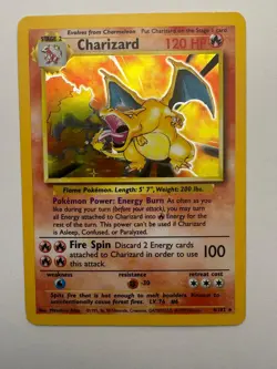 Charizard 4/102 Holo Base Set Unlimited Pokemon Near Mint (B 8.5 regrade) - Image 1