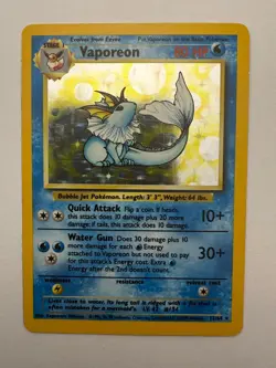 Vaporeon 28/64 Holo Rare Jungle Pokemon Unlimited Near Mint - Image 1