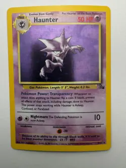Haunter 6/62 Rare Fossil Pokemon Unlimited Holo Near Mint - Image 1