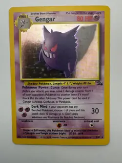 Gengar 20/62 Rare Fossil Pokemon Unlimited Near Mint - Image 1