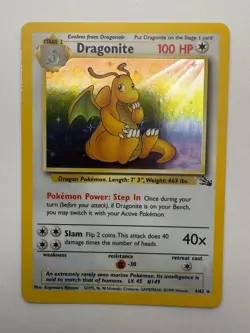 Dragonite 4/62 Fossil Pokemon Unlimited Holo Near Mint - Image 1