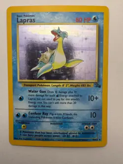 Lapras 10/62 Fossil Pokemon Unlimited Holo Near Mint - Image 1