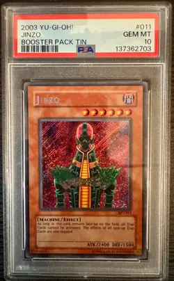 Yu-Gi-Oh Jinzo BPT-011 2003 Collectors Tin Unlimited PSA 10 - Image 1