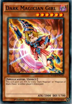 Yugioh Dark Magician Girl (C) YGLD-ENC10 1st Edition Common NM - Image 1