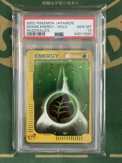 PSA10 Pokemon Card Grass Energy Holo McDonald’s Promo 2002 Japanese - Image 1