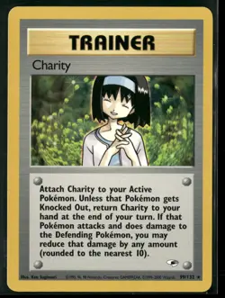 Charity 99/132 Rare Gym Heroes Pokemon Moderately Played - Image 1