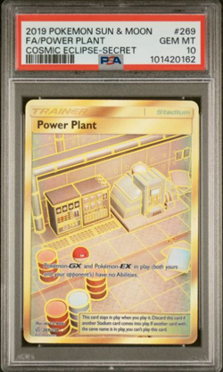 2019 POKEMON SUN & MOON COSMIC ECLIPSE SECRET #269 FULL ART/POWER PLANT PSA 10 - Image 1