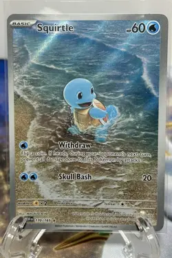Pokemon Squirtle 170/165 Illustration Rare Full Art Holo Scarlet & Violet 151 - Image 1