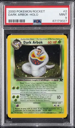 2000 POKEMON ROCKET #2 DARK ARBOK-HOLO PSA 9 - Image 1