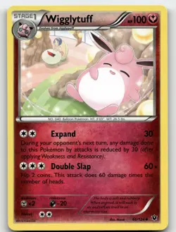 WIGGLYTUFF 66/124 UNCOMMON FATES COLLIDE POKEMON NEAR MINT - Image 1