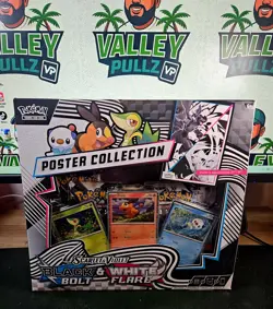 Pokemon TCG SV10.5 Black Bolt & White Flare Unova Poster Collection Box Sealed - Image 2