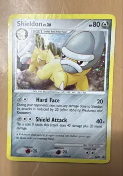 2007 Pokemon Shieldon DP08 Diamond and Pearl Holo MP - Image 1