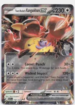 Team Rocket's Kangaskhan ex 162/217 Double Rare ME: Ascended Heroes Pokemon NM - Image 1