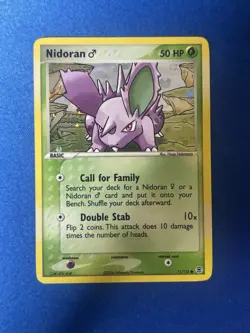 Vintage 2004 Pokemon Ex Fire Red & Leaf Green Nidoran 71/112 Reverse Holo - Image 1