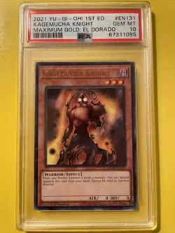YuGiOh KAGEMUCHA KNIGHT #MGED-EN131 🔥PSA 10 GEM MINT🔥1st EDITION-2021 RARE - Image 1