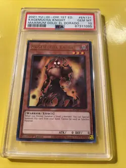 YuGiOh KAGEMUCHA KNIGHT #MGED-EN131 🔥PSA 10 GEM MINT🔥1st EDITION-2021 RARE - Image 4