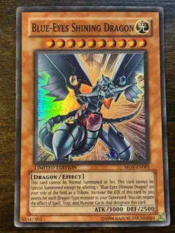 Yugioh Blue-Eyes Shining Dragon Limited Edition Super Rare MOV-EN001 - Image 1