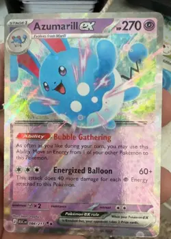 Azumarill ex 084/217 Holo NM Pokemon Card ME Ascended Heroes - Image 1