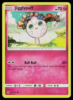 Pokemon Card Unbroken Bonds Jigglypuff 134/214 Common - Image 1
