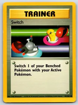 Switch - Base Set 95/102 Unlimited Vintage Pokemon Card MP - Image 1