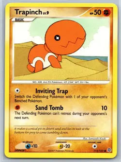 Trapinch - DP Secret Wonders 115/132 Diamond Pearl Pokemon Card NM - Image 1