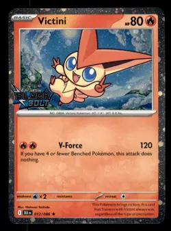 Foil Victini (Black Bolt Stamped) Rare Miscellaneous Cards & Products 012/086 NM - Image 1