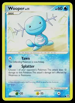 Pokemon Card Secret Wonders Wooper 118/132 Common - Image 1
