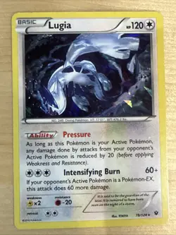 Pokemon Lugia 78/124 Fates Collide Exclusive Cracked Ice Holo Basic Card English - Image 1