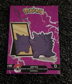 Ditto #132 - Crystal Holo Box Hit - Crystal Dark Black - Pokemon Card RARE NM - Image 2