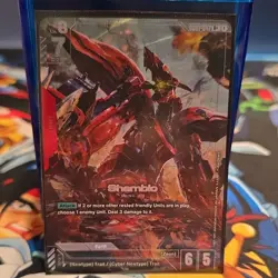 Bandai Gundam War TCG Shamblo R+ Unit Card C001-047 Set 00 Cost 7 6/5 - Image 1