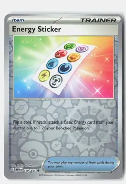 Energy Sticker Reverse Holo 159/165 Uncommon 151 Pokemon Near Mint - Image 1