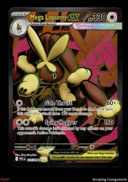 2025 Pokemon Mega Evolution Phantasmal Flames #115 Mega Lopunny ex UR - Image 1
