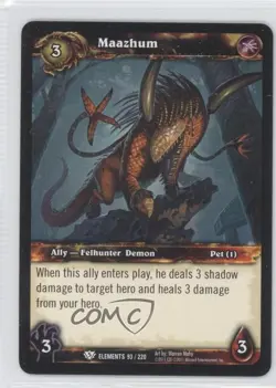 2010 World of Warcraft TCG: War of the Elements Maazhum #93 - Image 1