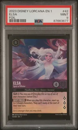 Disney Lorcana First Chapter Elsa Spirit of Winter Legendary Foil PSA 9 Frozen - Image 1