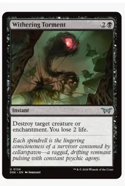 Withering Torment MTG NM Duskmourn: House of Horror Regular - Image 1