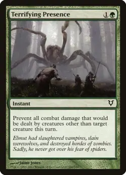 Terrifying Presence 196 AVR Jones Instant Green Spider MTG - Image 1