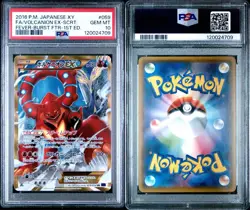 Pokemon Card Volcanion EX UR 059 PSA10 Gem Mint Ultra Rare Collectible - Image 1