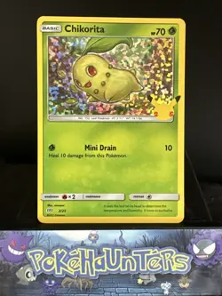 Pokemon Card Chikorita 2/25 25th Anniversary McDonalds HOLO Promo Near Mint - Image 1